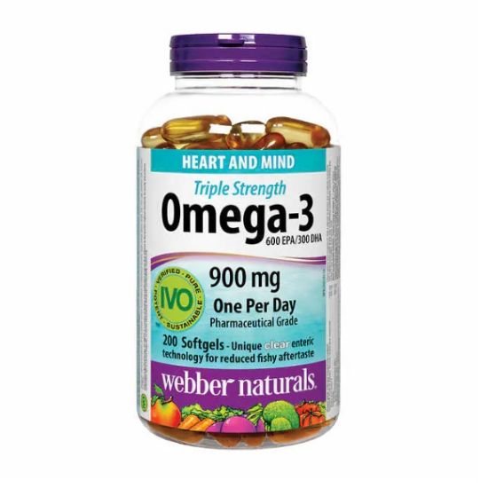 图片 加拿大伟博天然webber naturals Omega3高纯深海鱼油 DHA EPA 200粒/瓶