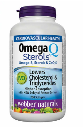 图片 韦博 Omega-3 和 CoQ10 含植物甾醇 200 粒软胶囊