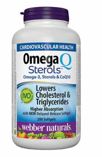 图片 韦博 Omega-3 和 CoQ10 含植物甾醇 200 粒软胶囊